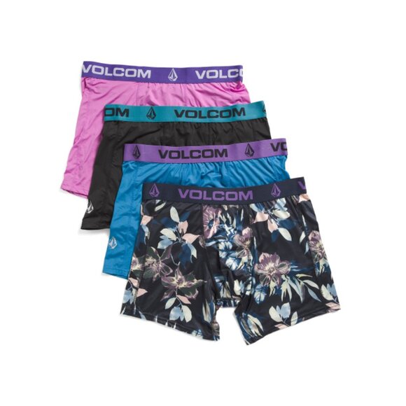 VOLCOM Black Multi 4pk Assorted Boxer Briefs - Picture 1 of 2